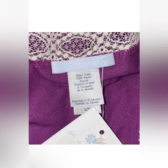 New  Women’s Eberjey Ultra Violet large Rope Sz Large