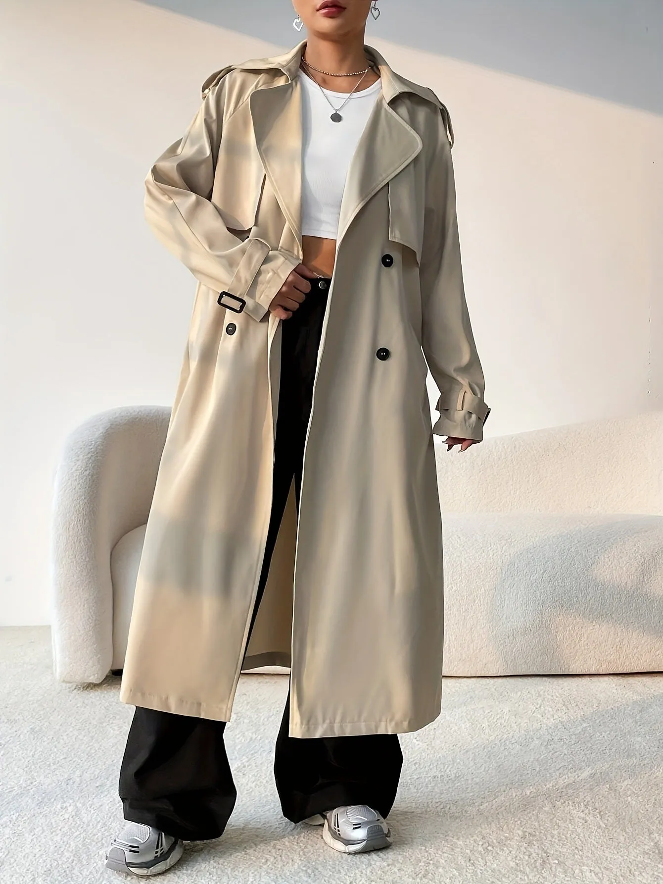 NOELE - Classic Belted Trench Coat