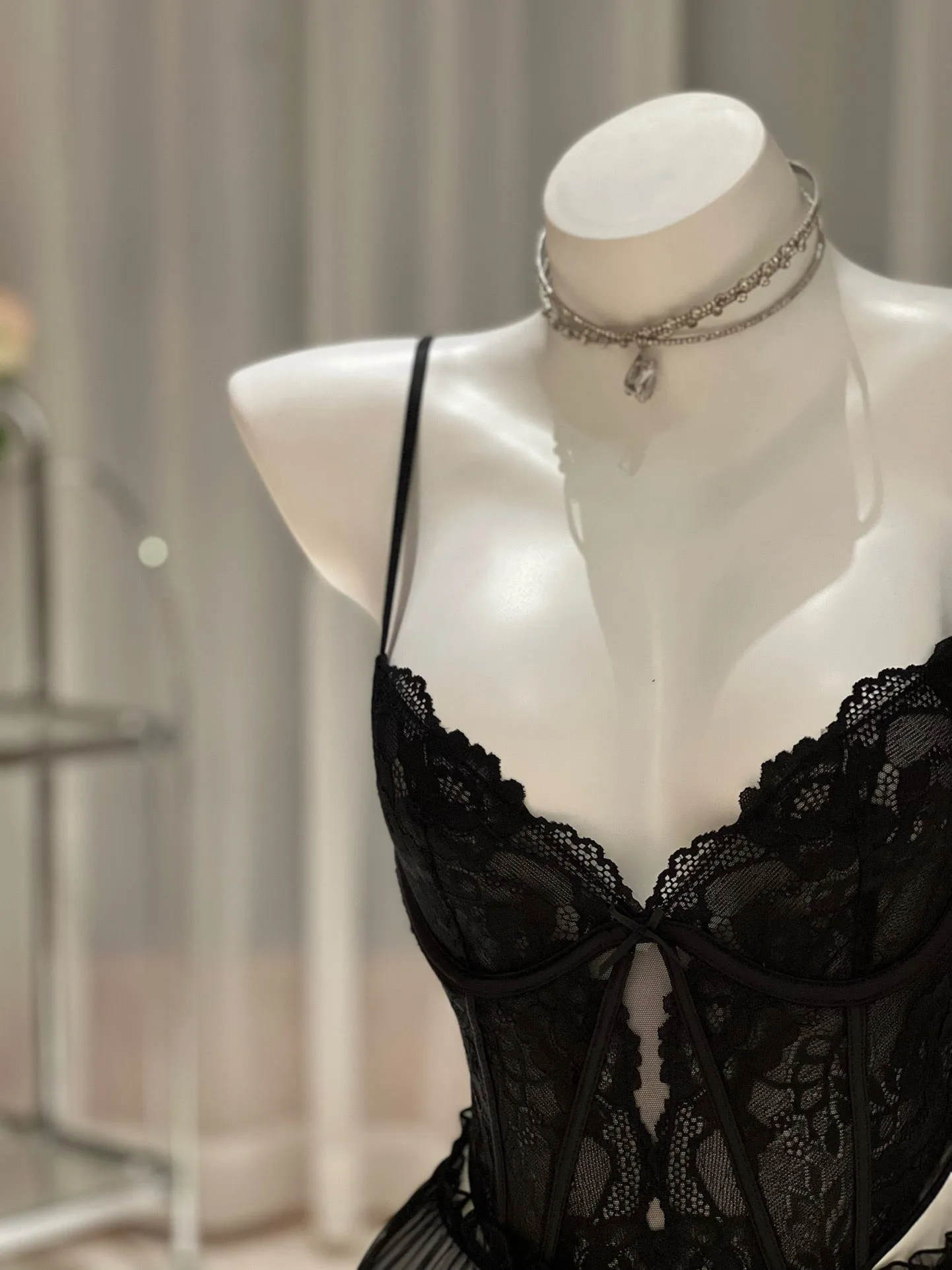 Nude Look Bodysuit Nightwear Lingerie Set
