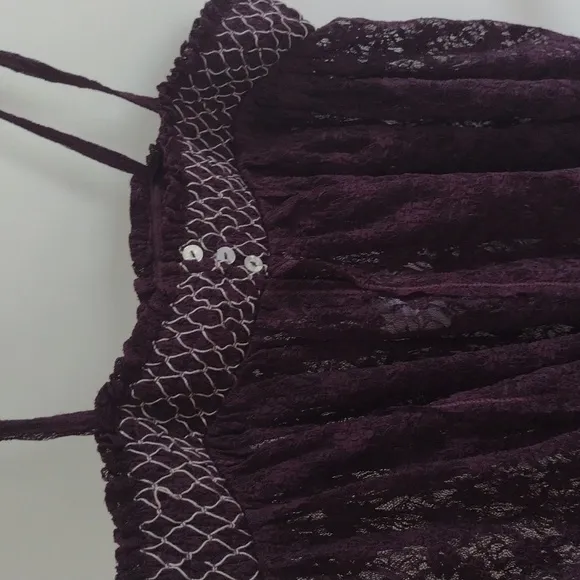 NWT Free People Rule The World Lace Romper in Plum Jam Size S Beach Whimsigoth