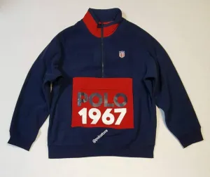 Nwt Polo Ralph Lauren Navy Blue Fleece 1967 K-Swiss Half Zip Sweatshirt