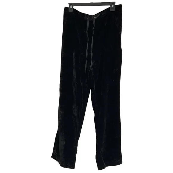 Nwt Sam Edelman 2 Piece Set Black Blue Lace &amp; Velvet Pajamas Size Large