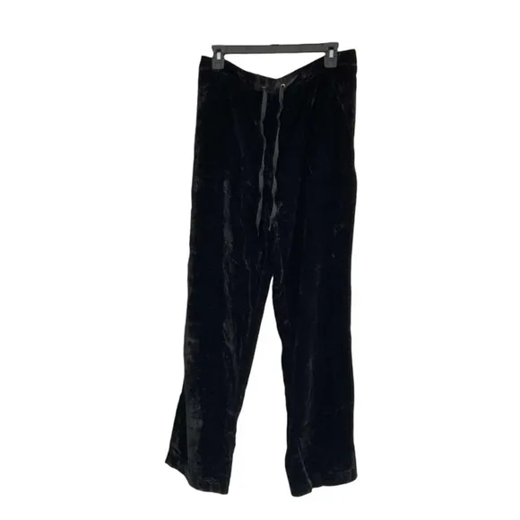 Nwt Sam Edelman 2 Piece Set Black Blue Lace &amp; Velvet Pajamas Size Large
