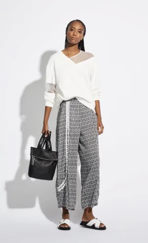 Oblique Creations Black/White Print Pant