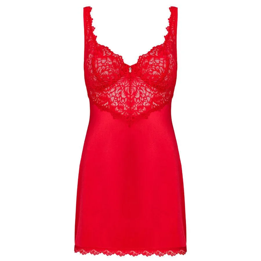 OBSESSIVE - AMOR CHERRIS CHEMISE & THONG L/XL