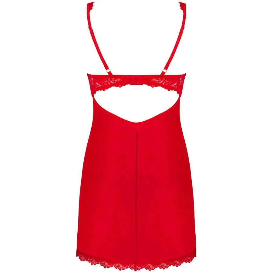 OBSESSIVE - AMOR CHERRIS CHEMISE & THONG L/XL
