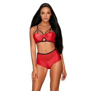 OBSESSIVE - LEATHERIA TWO PIECES SET L/XL
