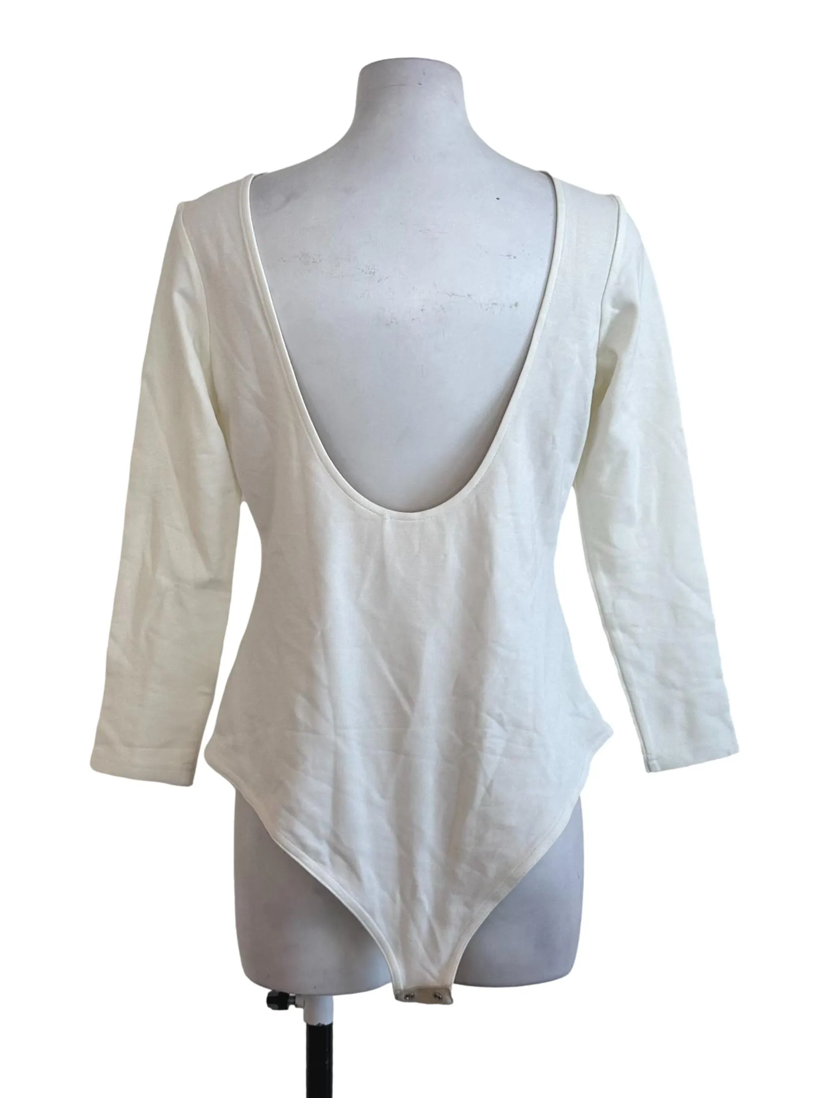 Off White Plain Backless Top LB
