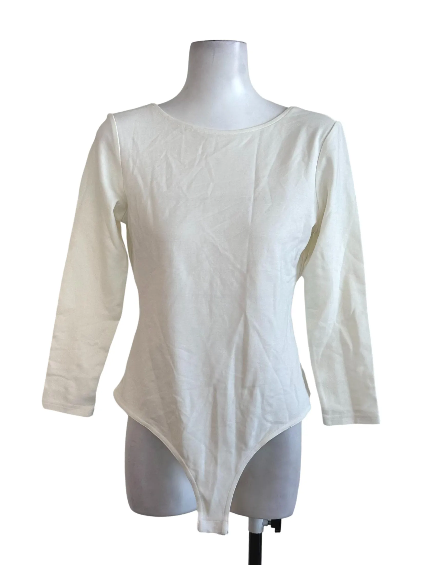Off White Plain Backless Top LB