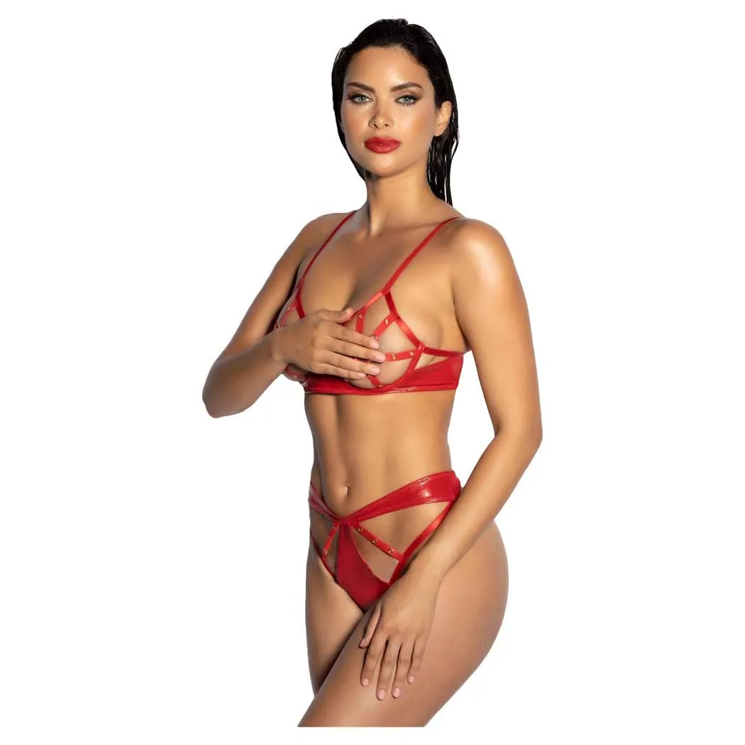Oh La La Cheri Fetish Dominant Cage Bra Set