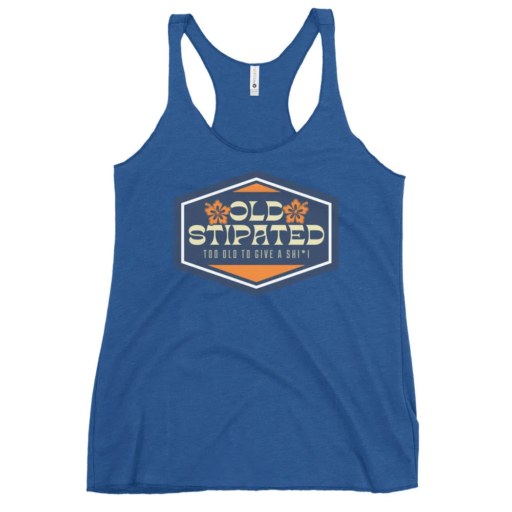 OLDSTIPATED Too Old To Give A Sh Women's Racerback Tank