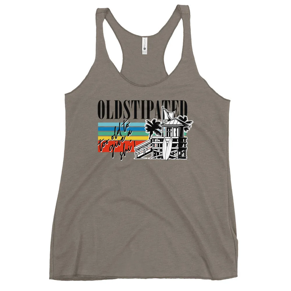 OLDSTIPATED Too Old To Give A Sh Women's Racerback Tank