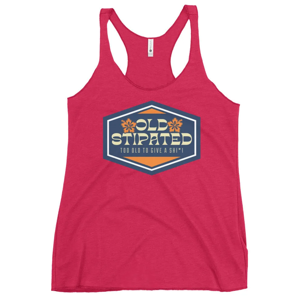 OLDSTIPATED Too Old To Give A Sh Women's Racerback Tank