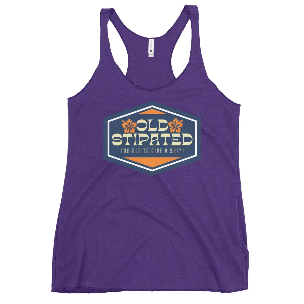 OLDSTIPATED Too Old To Give A Sh Women's Racerback Tank