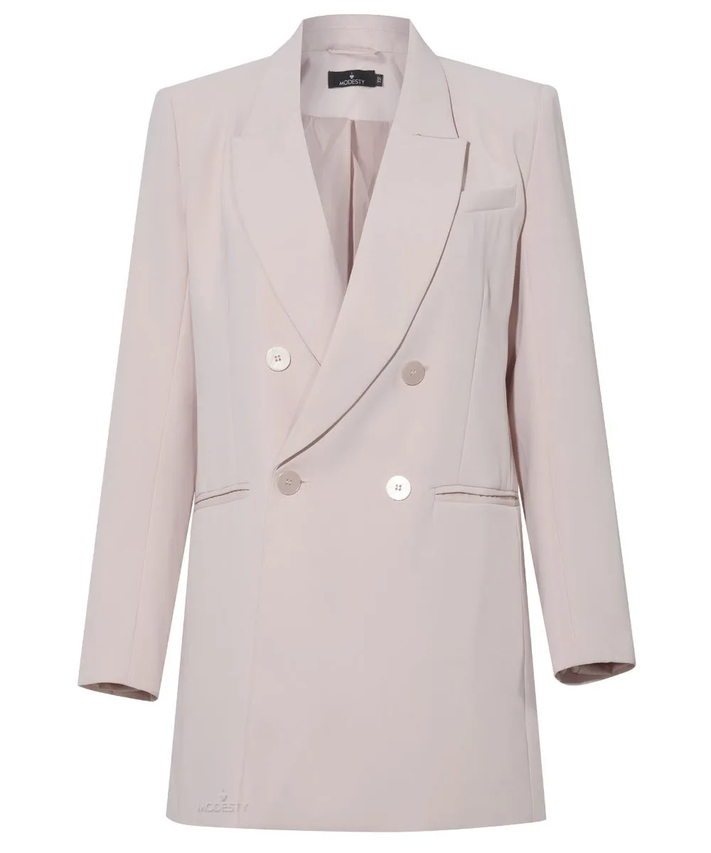 Ole Pink Open-Front Blazer