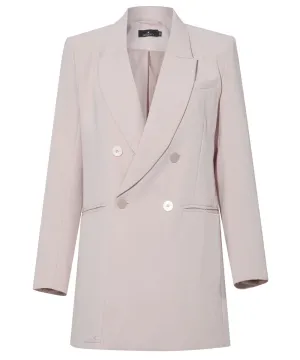 Ole Pink Open-Front Blazer