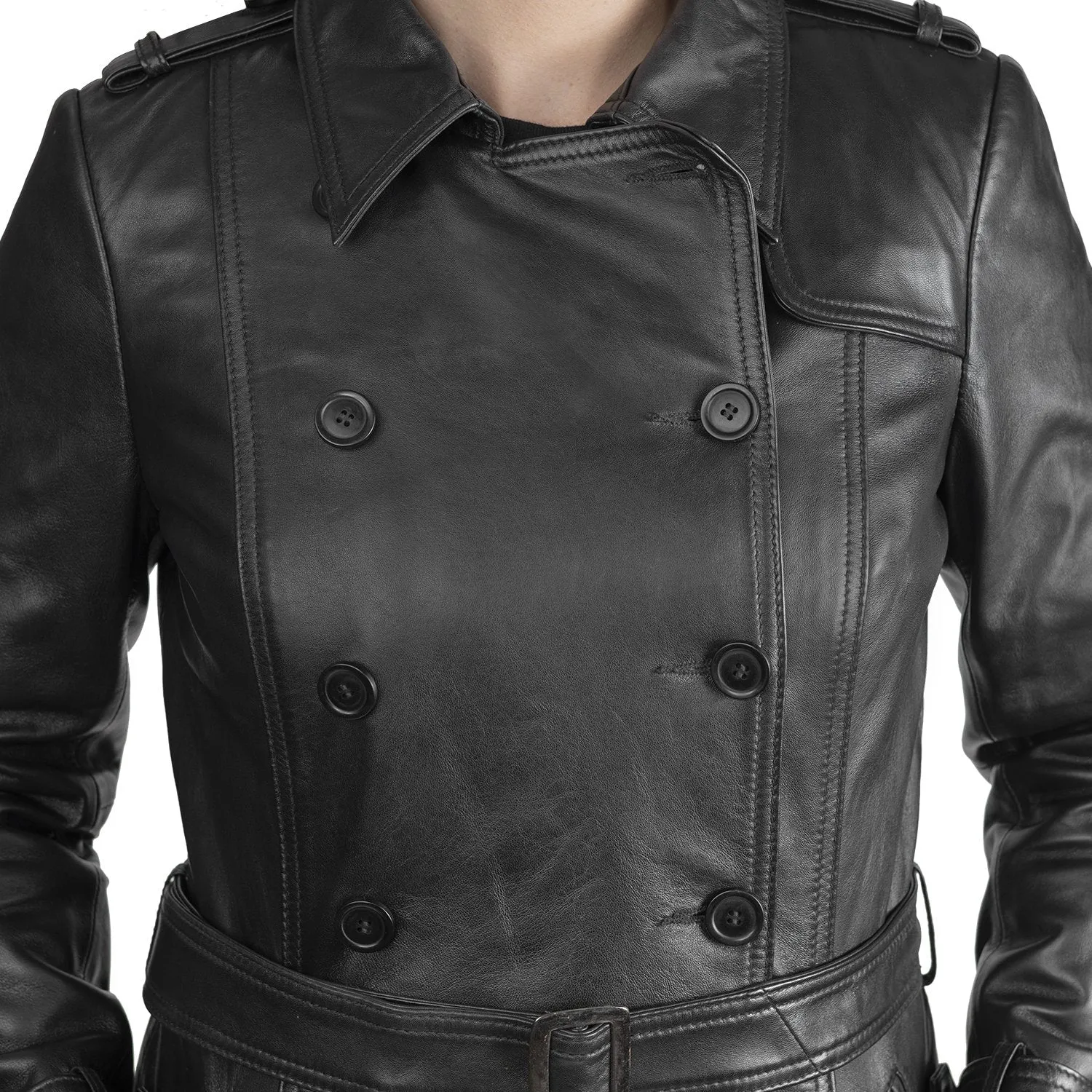 Olivia - Women's Leather Jacket Black