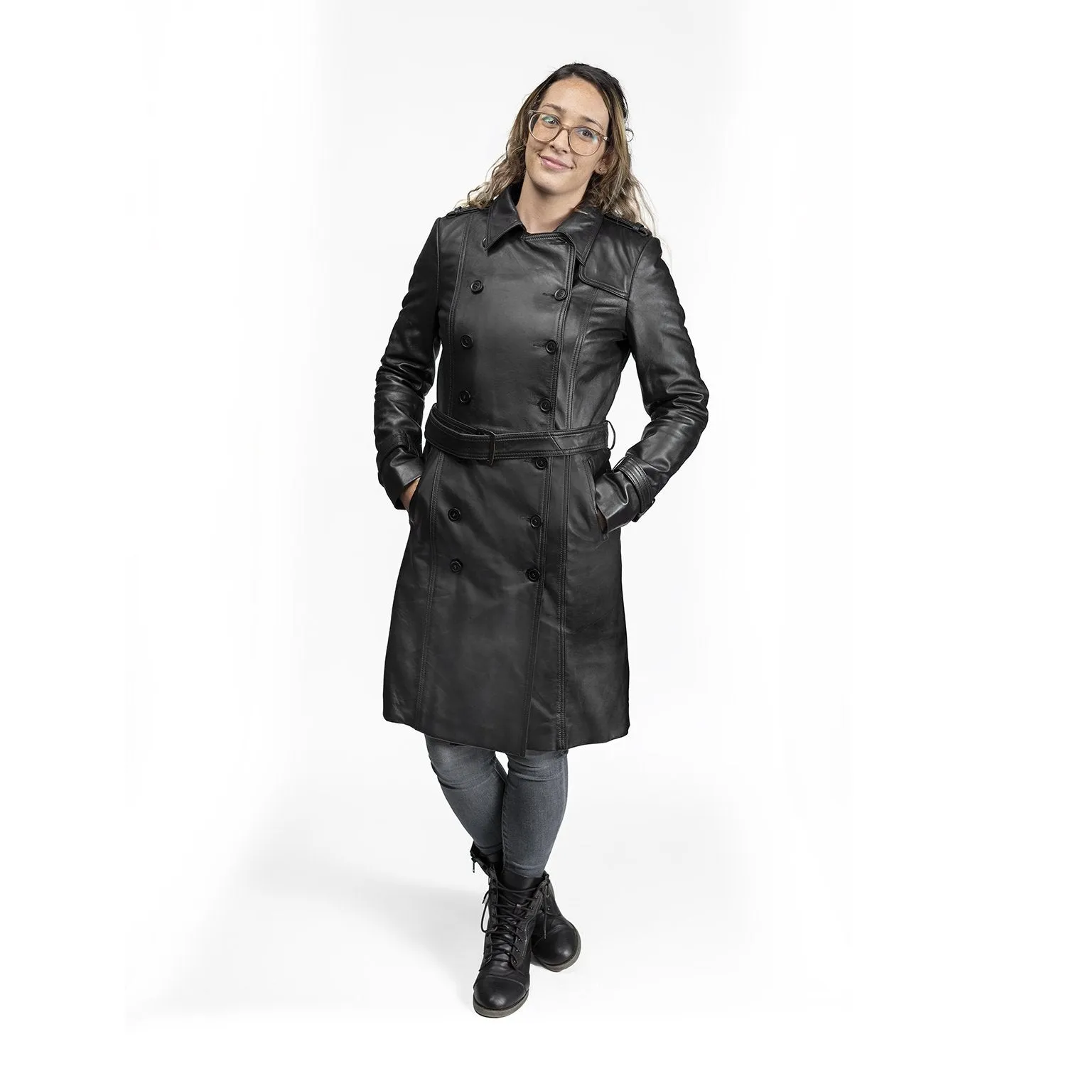 Olivia - Women's Leather Jacket Black