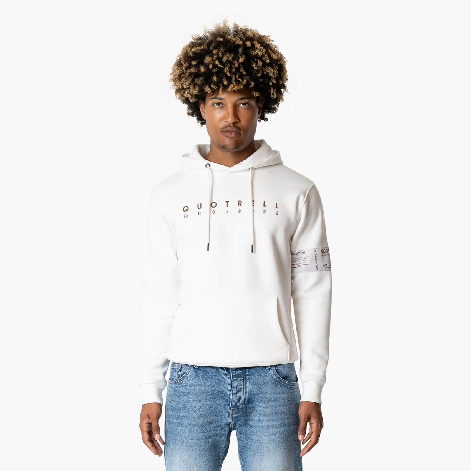 OMEGA HOODIE | OFF WHITE/BROWN