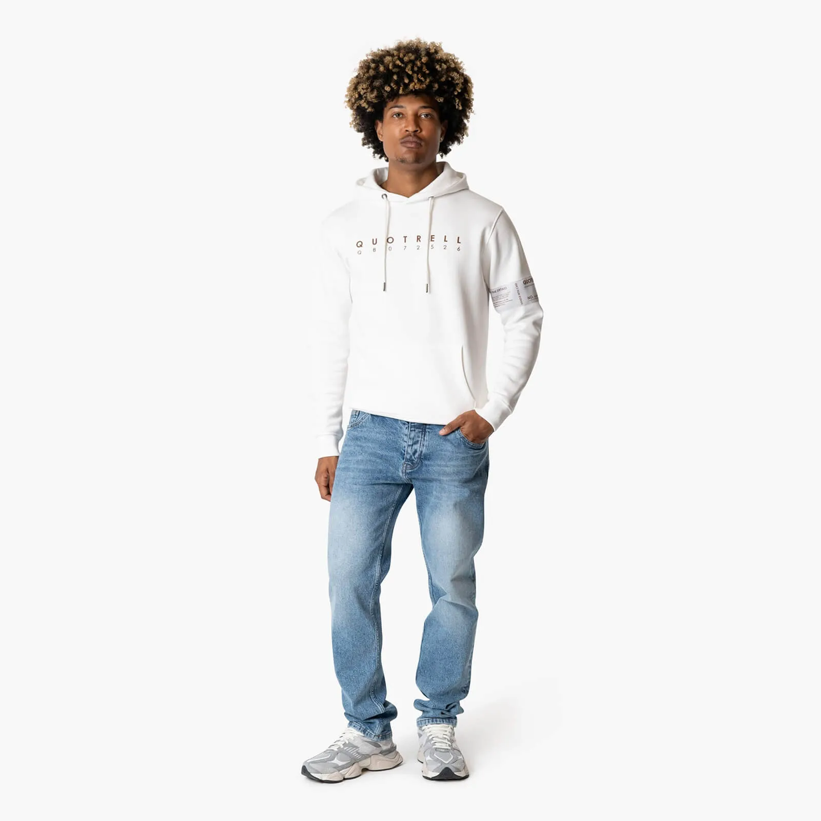 OMEGA HOODIE | OFF WHITE/BROWN