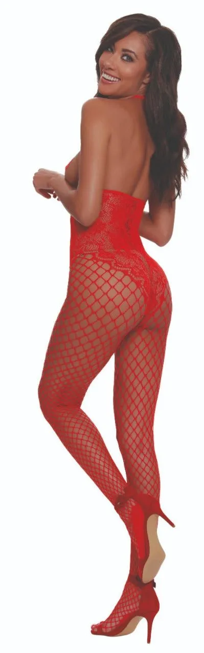 Open Bust Sensual Lace Teddy Bodystocking