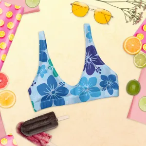 Padded bikini top - Blue Flowers