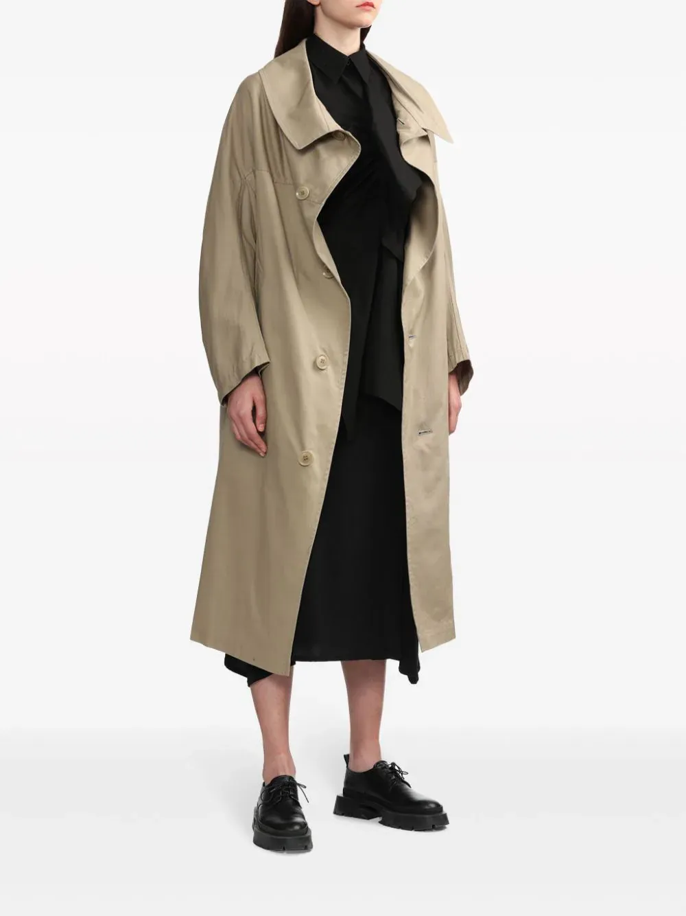 Panel Tuck Flared Skirt