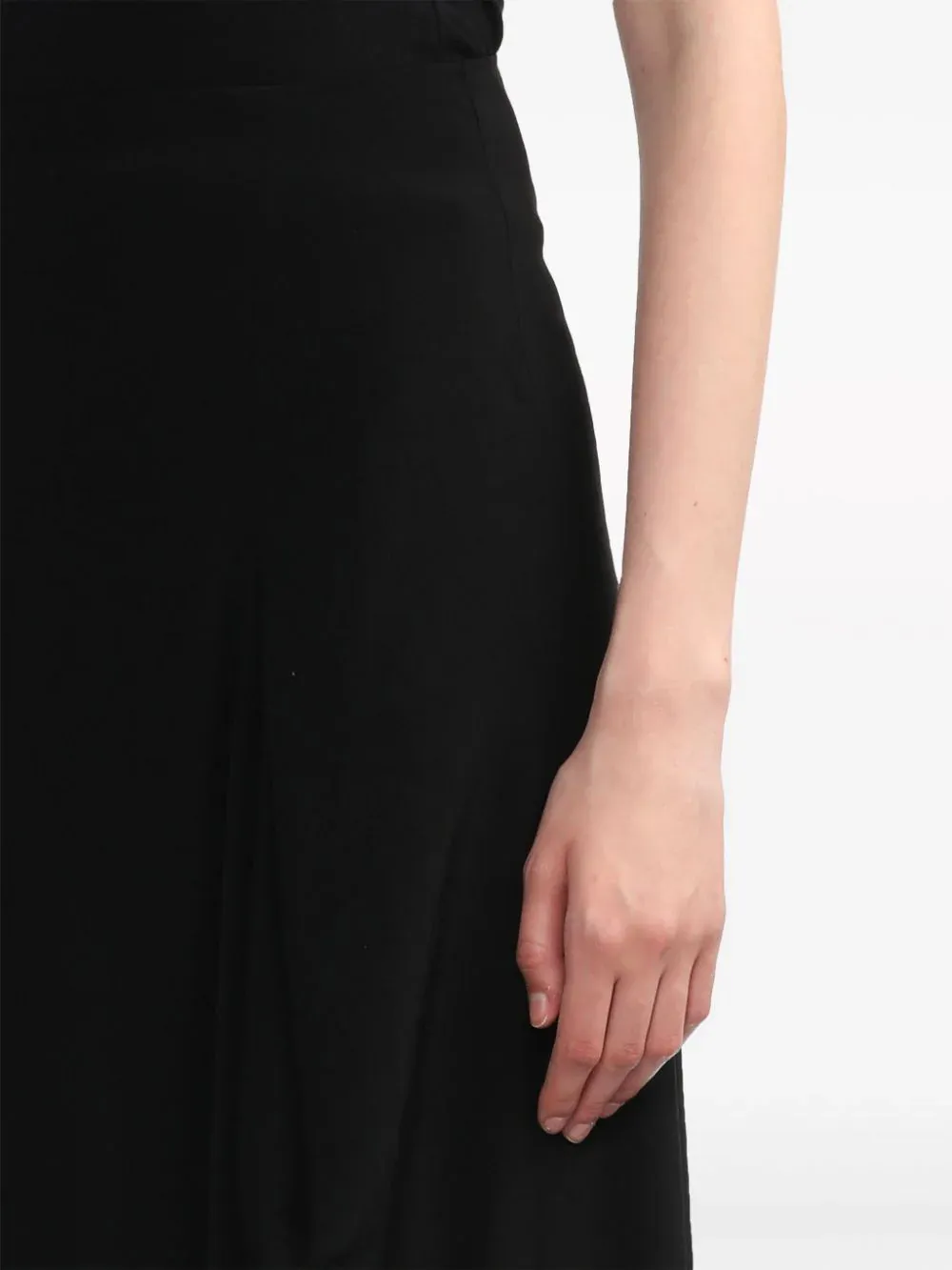 Panel Tuck Flared Skirt