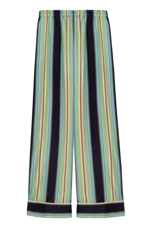 Pastelle Oversized Pants | Teal Stripes