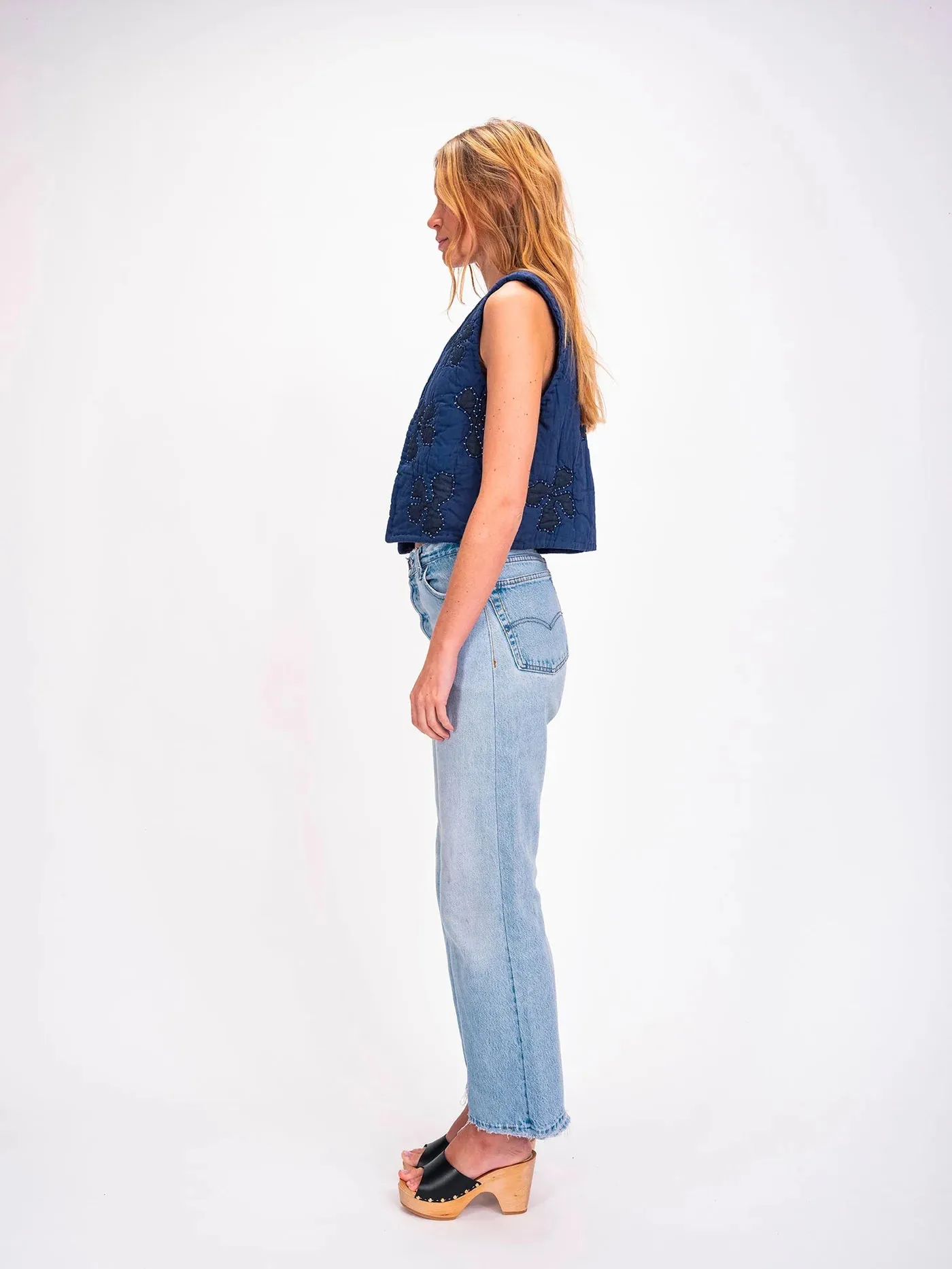 PATCHWORK BOLERO - INDIGO