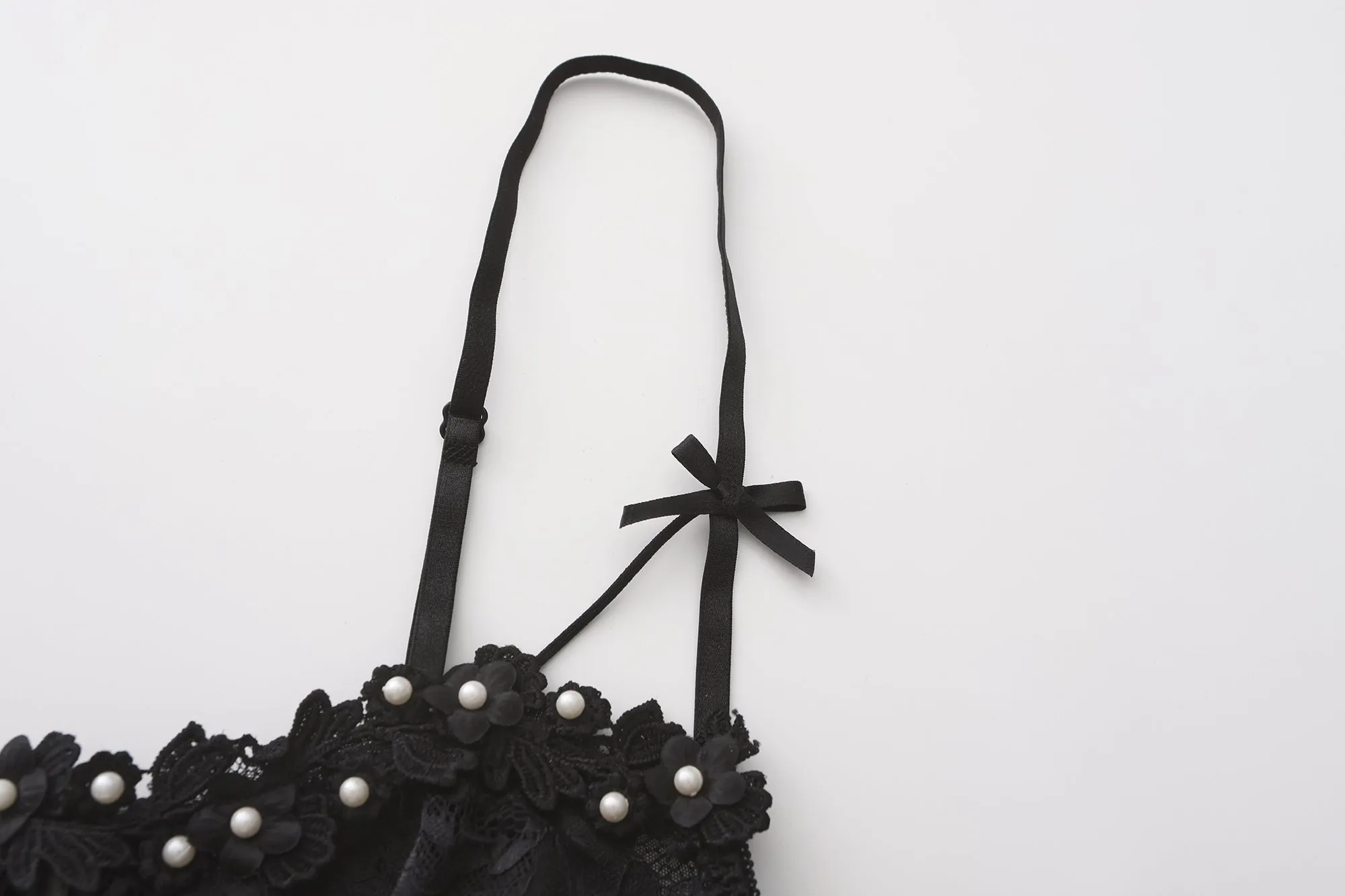 Pearl Lace Corset Lingerie Set