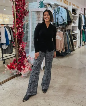 Perfect Soft Pull On Black White Check Pant