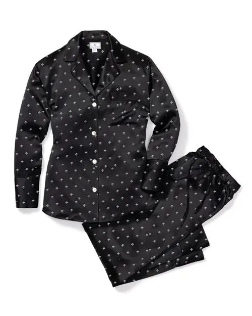 PETITE PLUME | Women's Silk Pajama Set | Black