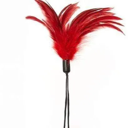 Petite Red Feather Tickler with Loop Handle