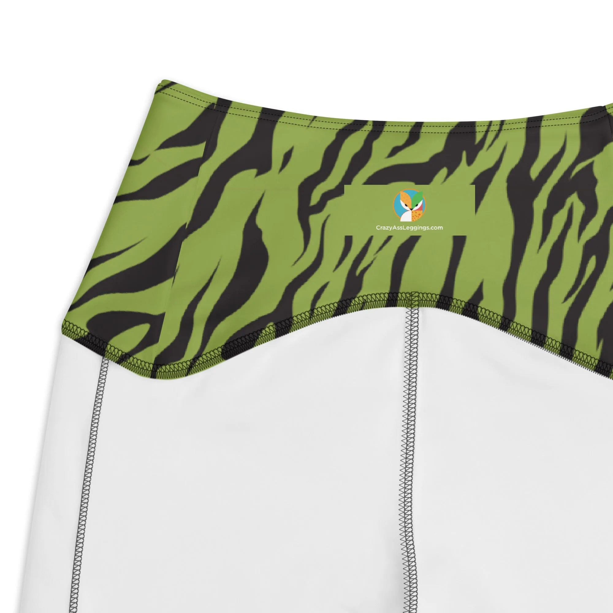 Pink and Green Zebra with Cala Liles Leggings with pockets