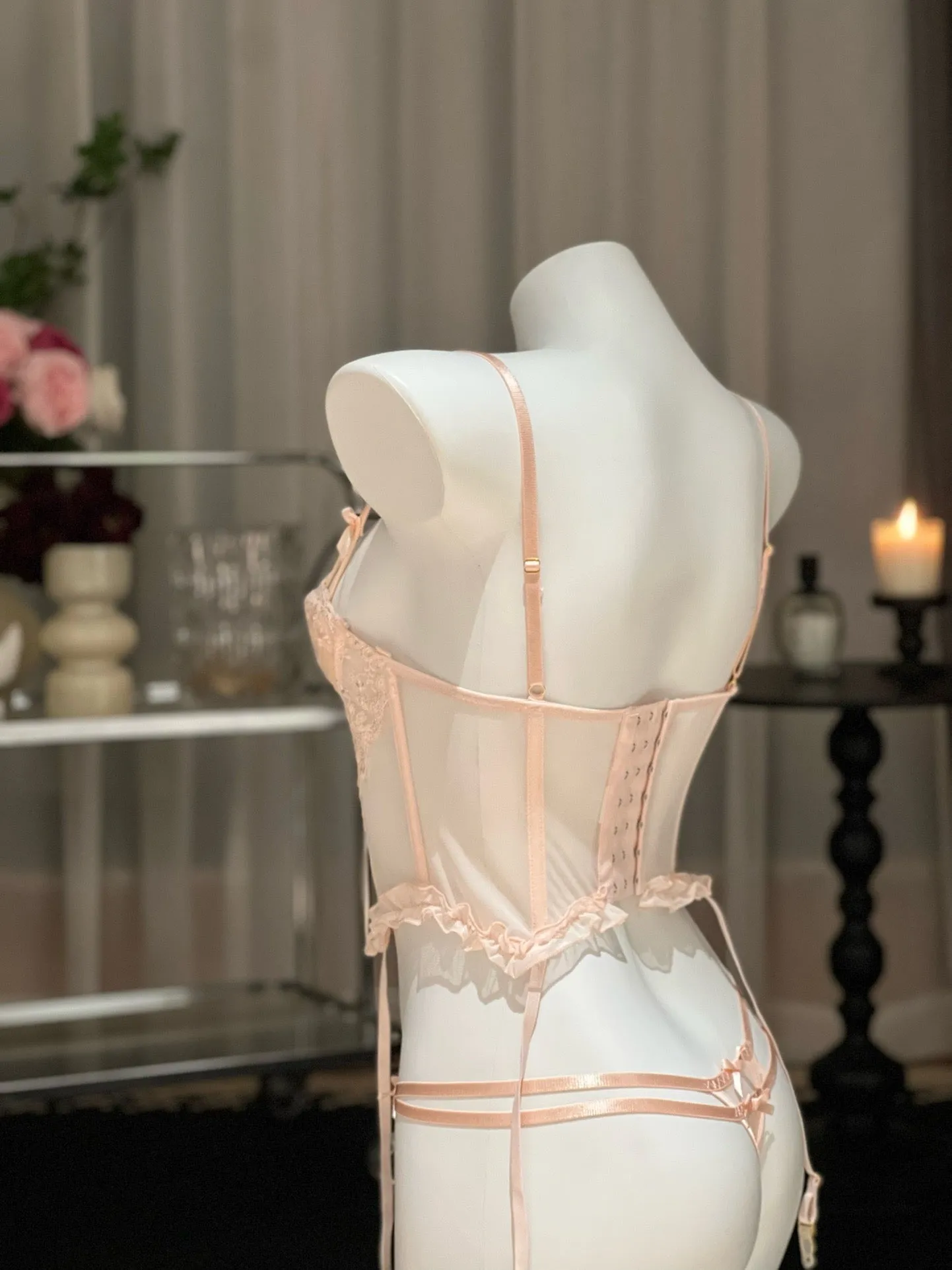 Pink Water Nightwear Lingerie Set