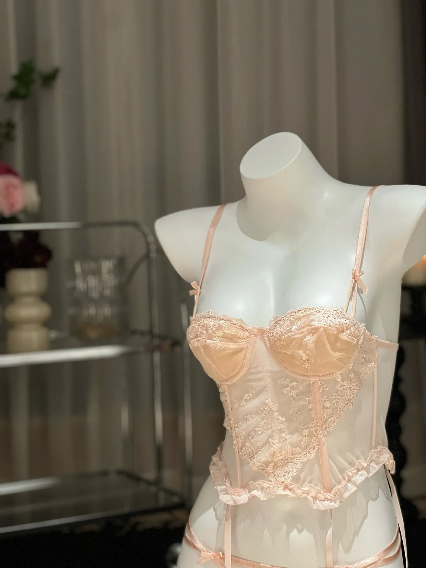 Pink Water Nightwear Lingerie Set
