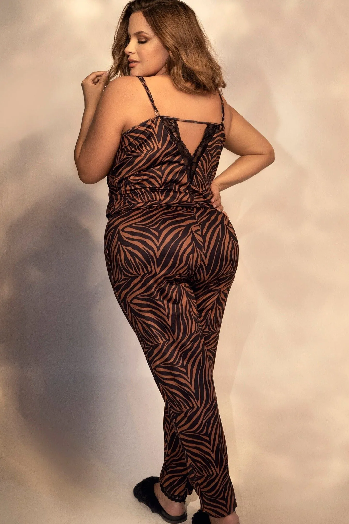 Plus Size Animal Print Jumpsuit