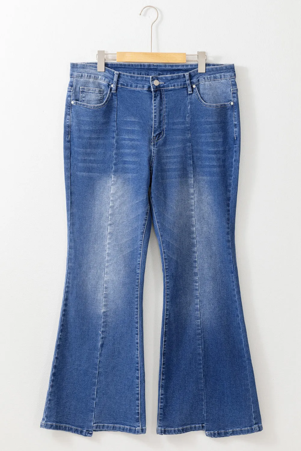 Plus Size High Waist Flare Jeans