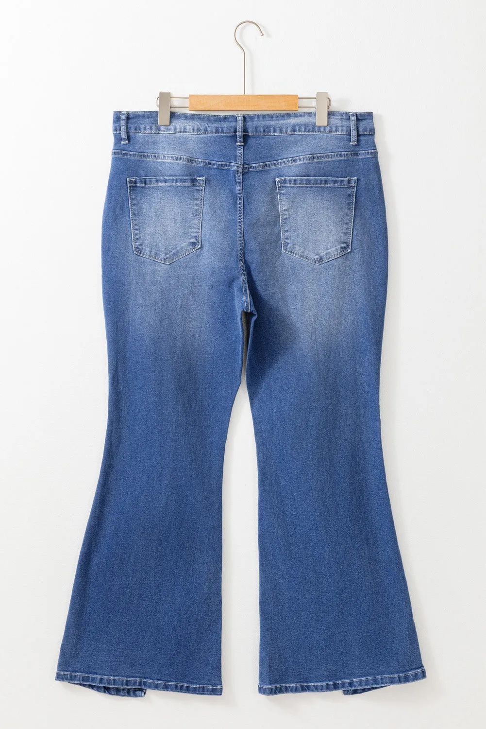 Plus Size High Waist Flare Jeans