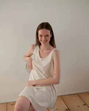 Pluto - Gaby Sleeveless Cotton Nightdress - Macadamia