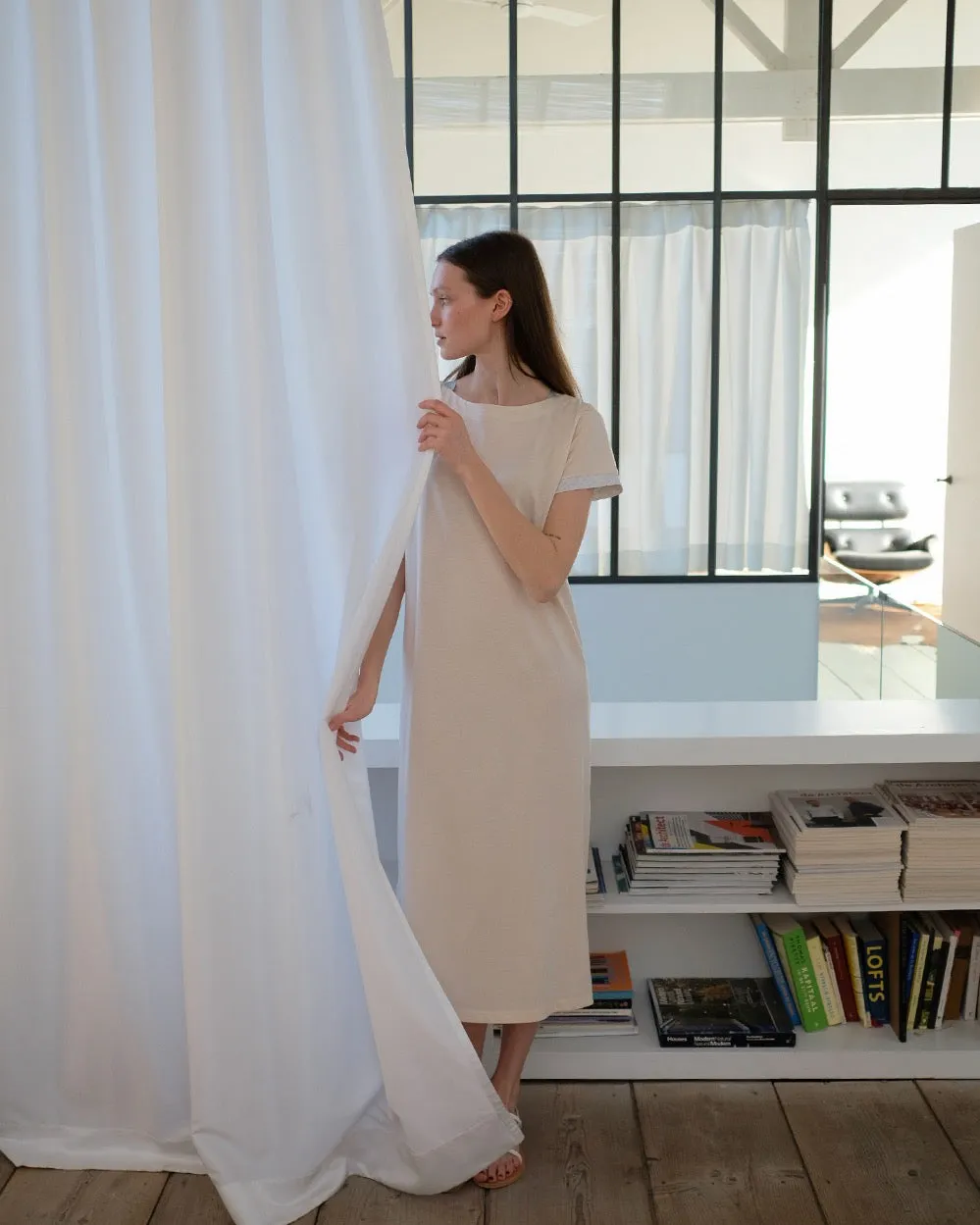 Pluto - Gea Cotton Nightdress - Macadamia