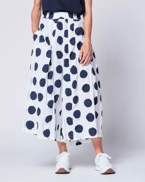 Polka Dot Elastic Palazzo Pant