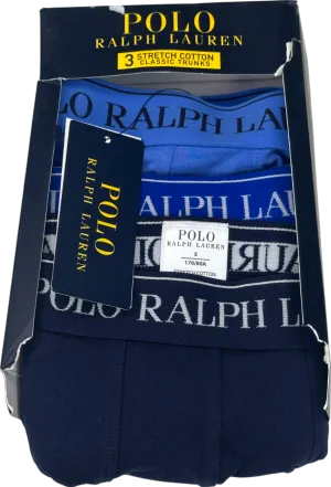 Polo Ralph Lauren Multicoloured Stretch Cotton Boxer Brief 3-pack UK S