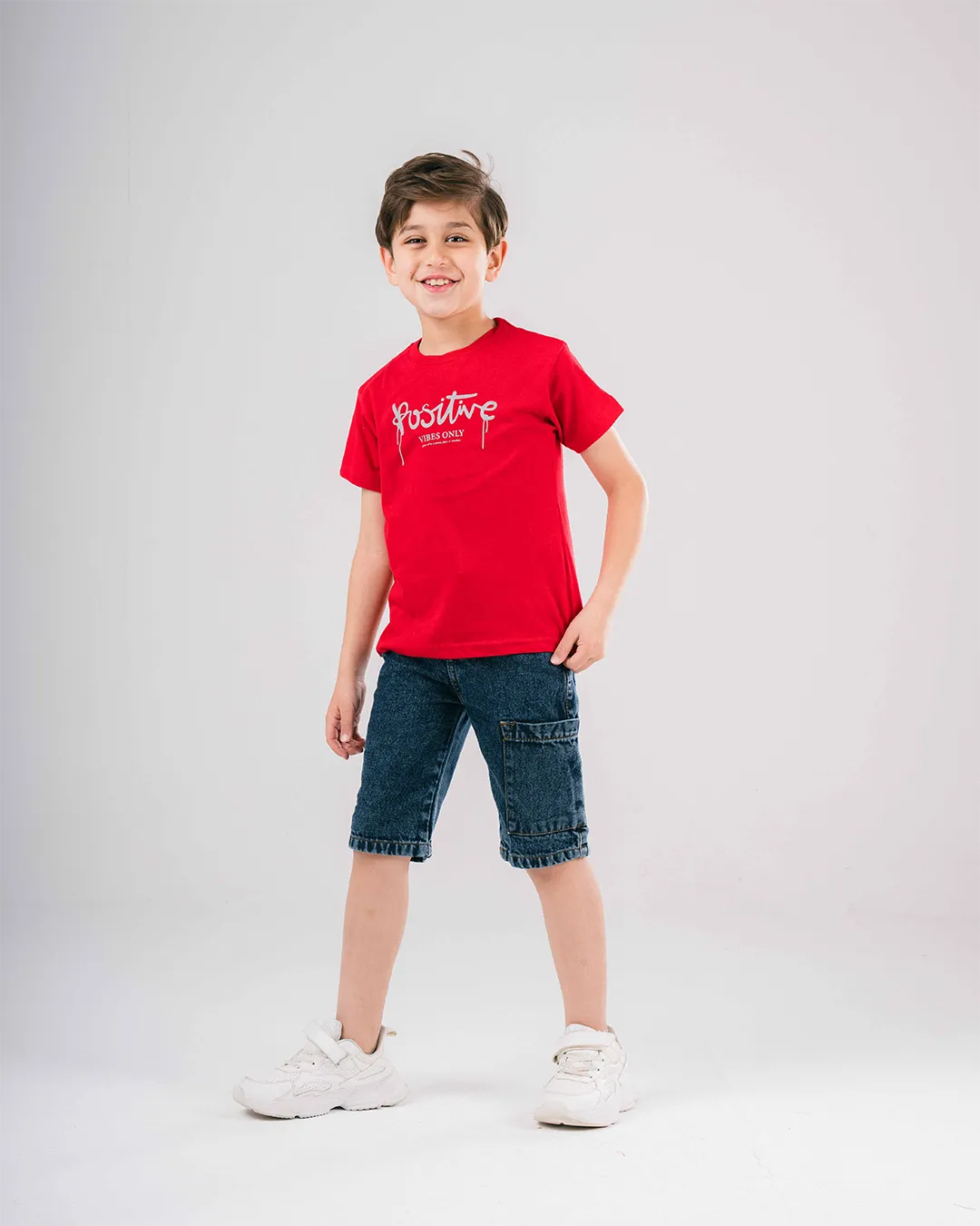 Positive Printed Short Sleeve Boys T-shirt