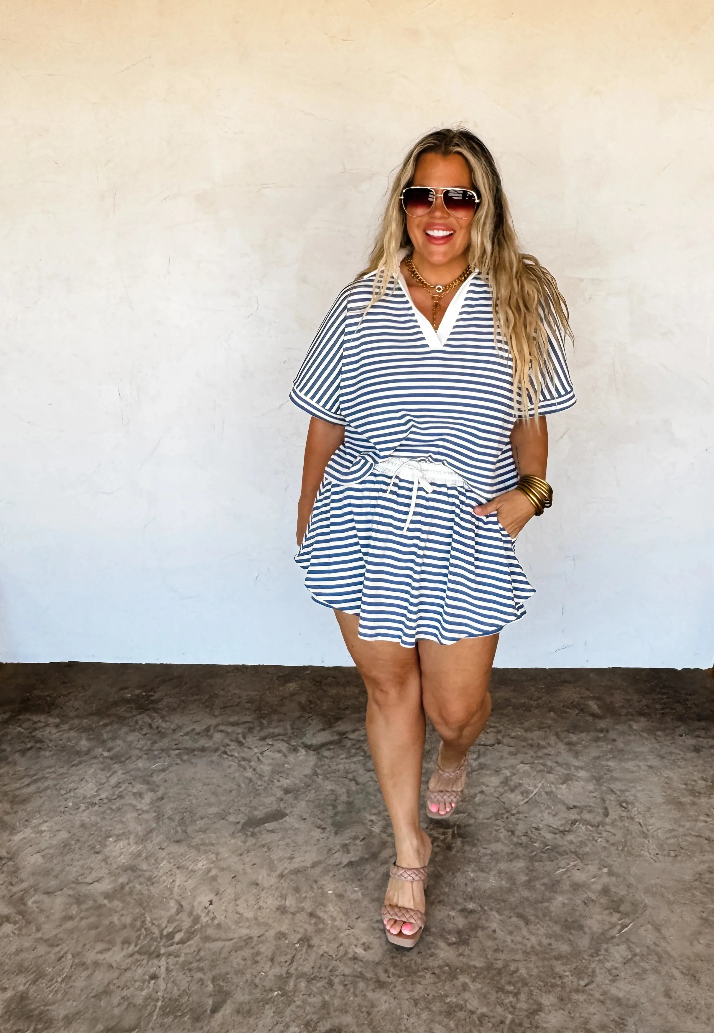 PRE-ORDER: HARBOR STRIPE SKORT SET