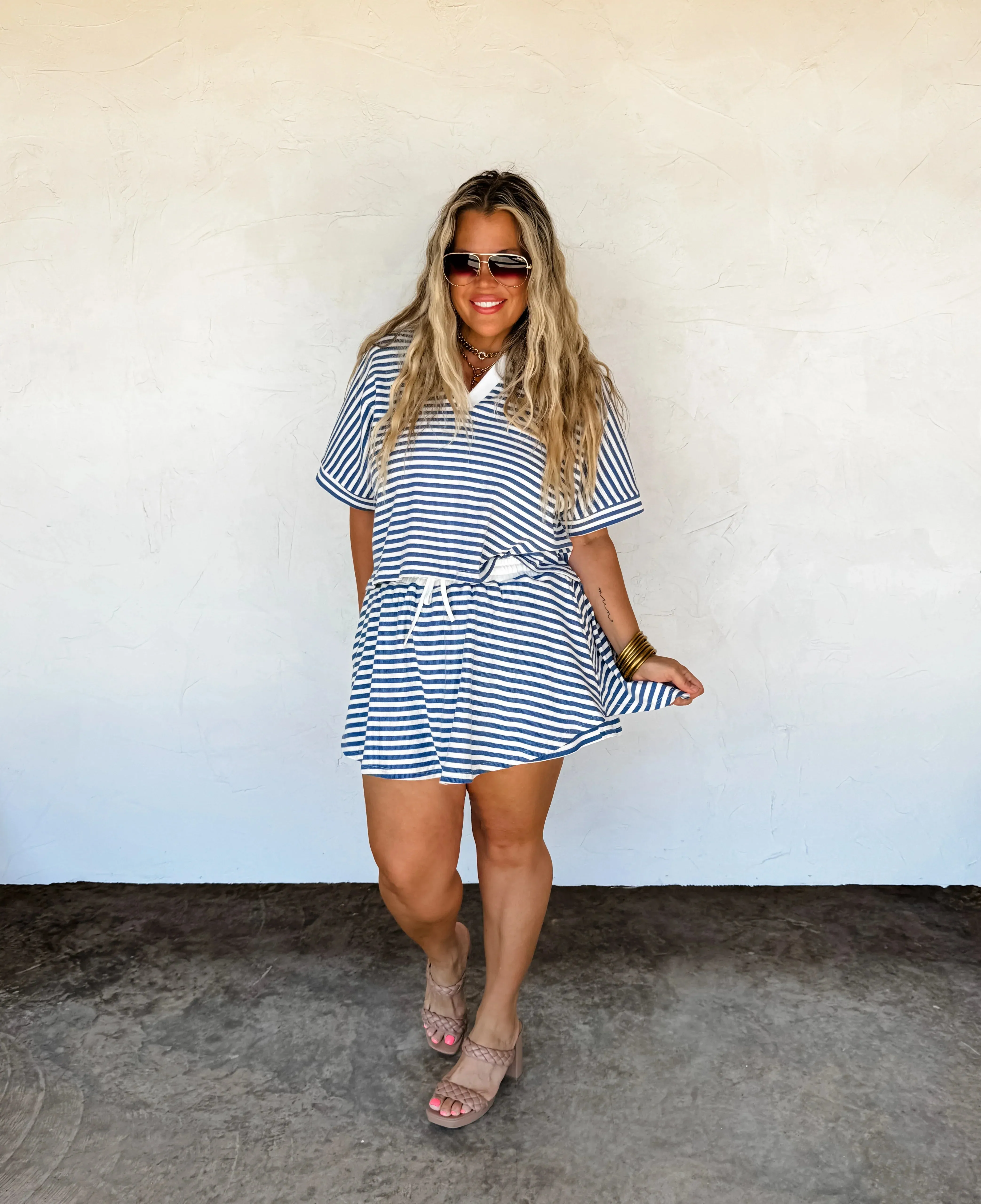 PREORDER: Harbor Stripe Skort Set in Two Colors