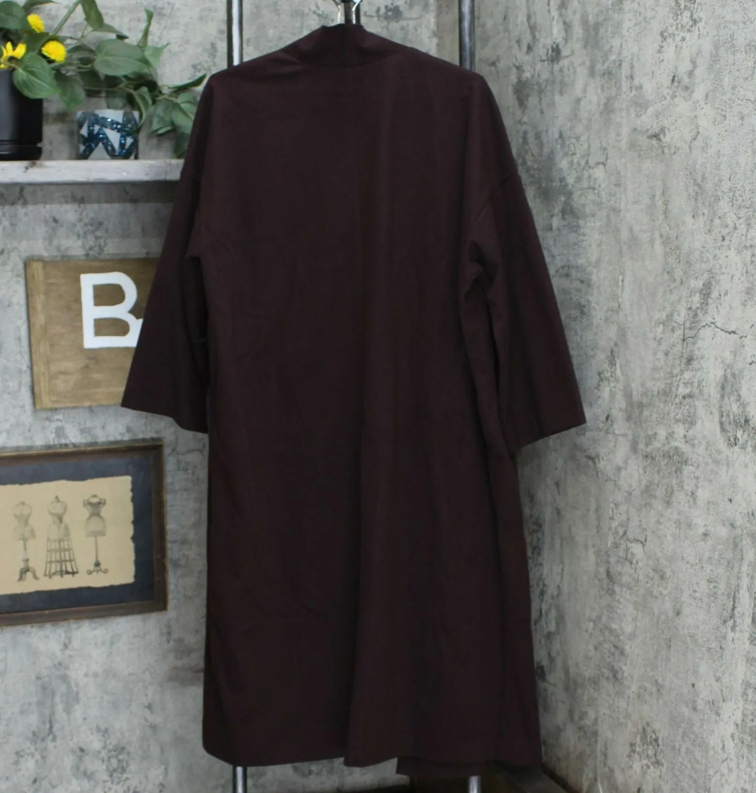 Prologue Women's Long Sleeve Wrap Coat Burgundy Medium