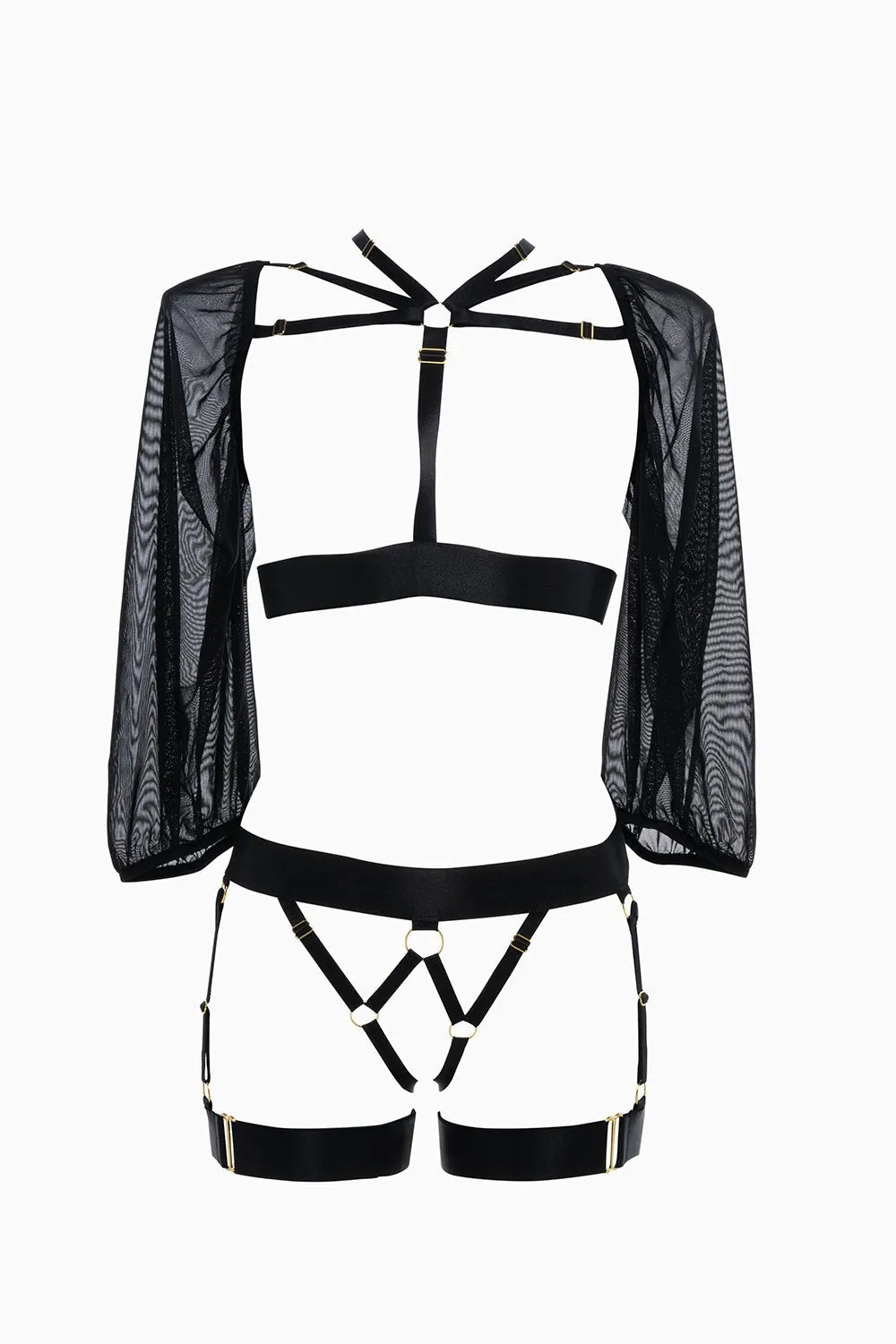 Puff Sleeve Harness Ensemble