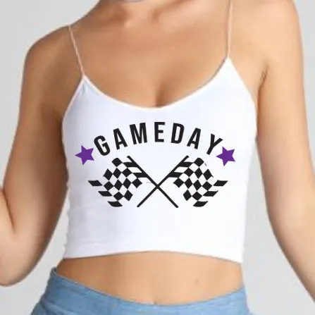 Purple & Black Game Day Spaghetti Tank